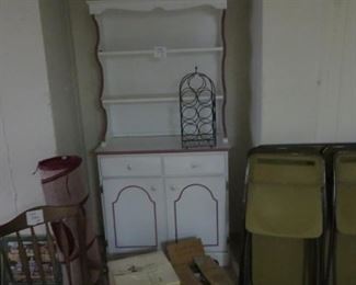 White Shelf (2 pieces), Card Table & Chairs