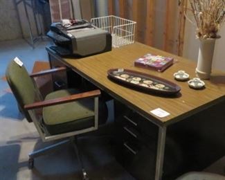 Metal Desk with Chair