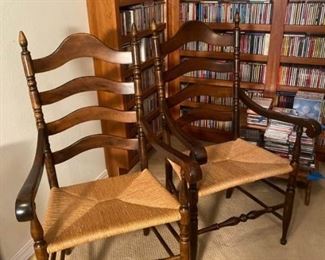 044d Antique Ladder Back Chairs
