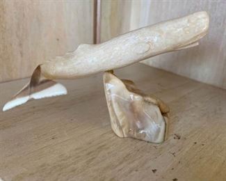 112L Carved Wale Figurine Alaskan Native 