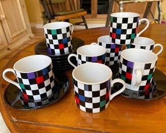 119L Japanese Coffee Cups and Saucers