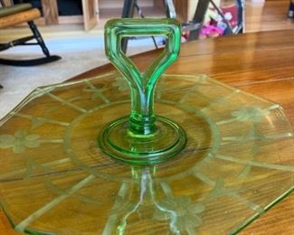 122L Green Depression Glass