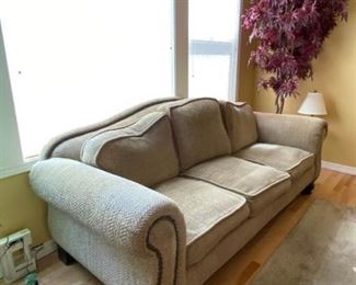128L Lillian August Rolled Arm Upholstered Sofa