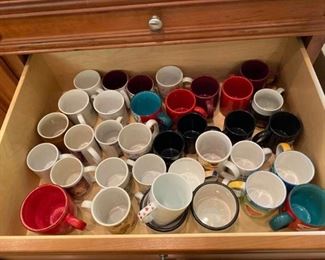 145L Large Lot of Coffee Mugs