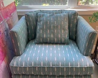 301m Custom Upholstered Barrel Back Chair