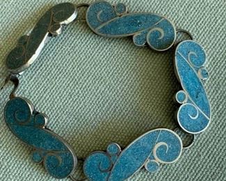 307m Mexican Bracelet Stone  Silver