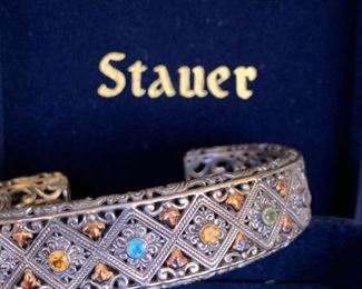 311m Stauer Sterling  Gold Cuff