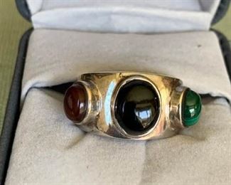 316m Sterling  Stone Cabochon Ring
