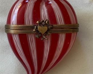 324m Ribbon Glass Hinged Trinket Box