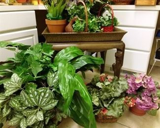 G211 Side Table and Artificial Plants