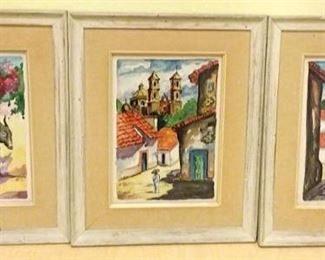 G236 3 Art Pieces by R Basso