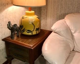 MCM Side Table, Large Yellow Pottery Lamp 
both Available on Furniture Phase 