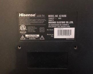 Details of Hisense 24" LCD 1080p HDTV. Item#68903