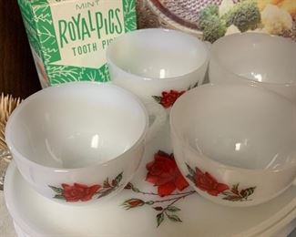 Hand painted luncheon plates.