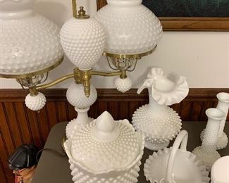 Fenton, Hobnail, Milk Glass.