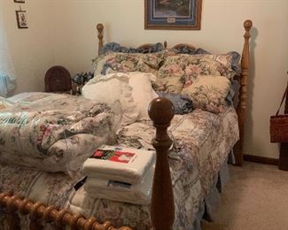 Athens Furniture 4 poster Bed and dresser.