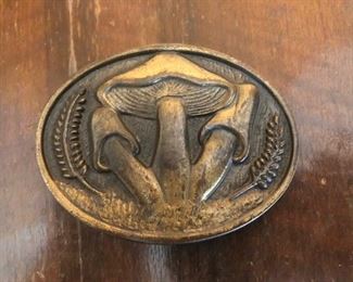 Mushroom Belt Buckle!  Never seen one of these before