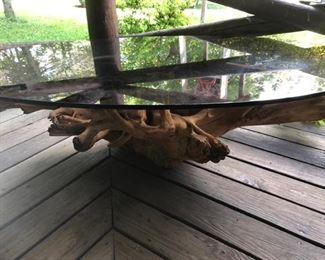 Cool Driftwood Glass Table!