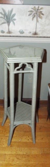 108.  33" LIGHT GREEN PLANT STAND  $25.00