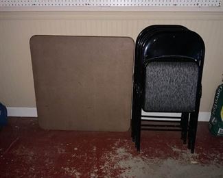 Card Table and Chairs