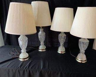Crystal Brass Base Lamps