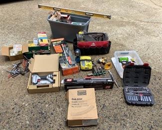 Husky Bag and Mixed Tools and Hardware