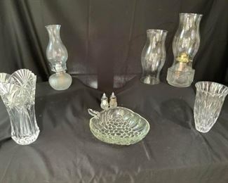 Oil Lamps and Crystal Vases