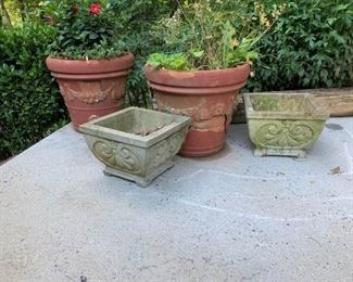 Orange and Square Pots