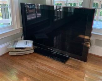 Samsung Fifty Inch TV and Bose CD Player