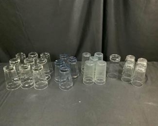 Three Sets of Clear Glasses