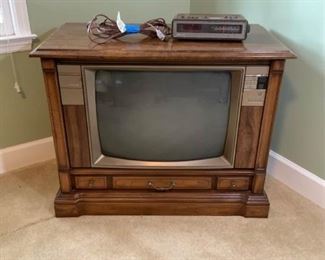 Vintage Working TV, Radio, and Extension Cord