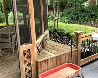 Wind Chimes and a Little Red Wagon