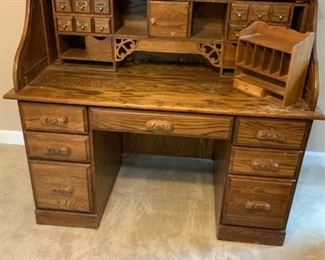 Wooden Roll Top Desk