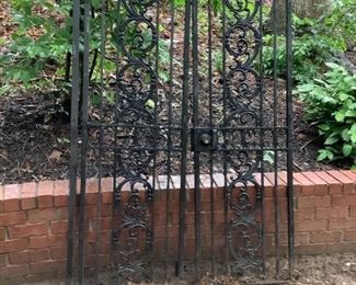 Wrought Iron Black Outdoor Gate
