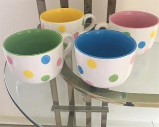Item #8:  Set of four pok-a-dot soup cups: $12