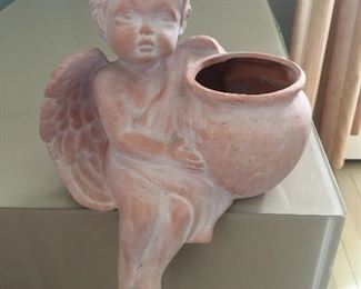 Item #40:  Cupid planter.  Sits on shelf: $8
