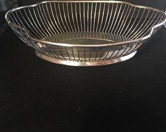 Item #50:  Silverplate bread basket. apprx. 11"L $12