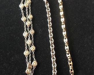 Itme #125:  Set of 3 chain bracelets $10