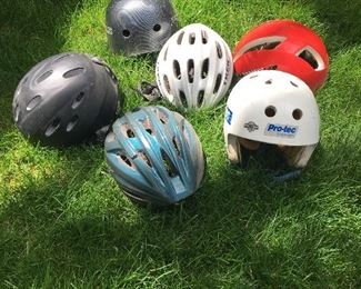 Item #132:  Lot of assorted helmets (6 total) $15