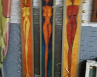 Signed Ceramic & Metal Abstract Measures: 41"W x 54"H $995