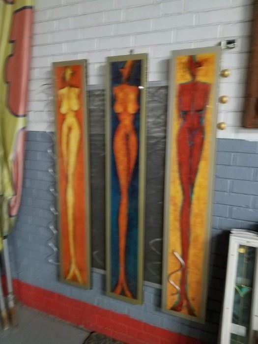 Signed Ceramic & Metal Abstract Measures: 41"W x 54"H $995