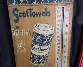 Vintage Scot towels paper towel 50th anniversary thermometer 1934 to 1984 call