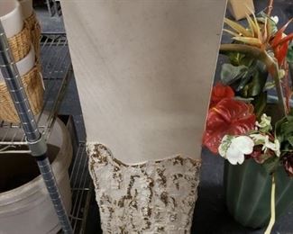 (2) Vintage 1980's tall plaster rectangular columns Call