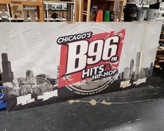 Rare 6 foot Chicago B96 FM Hits & Hip Hop canvas (has damage) Call