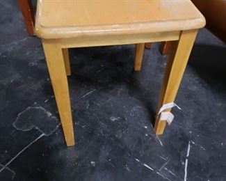 Small blond wood table 14" x 15.25" x 18 7/8"H $20
