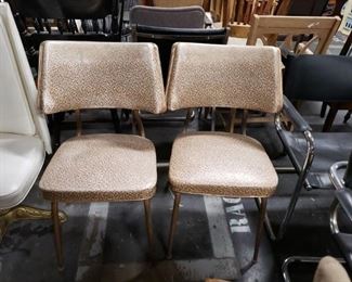Set of 2 Vintage MCM mid century kitchen dinette chairs $195