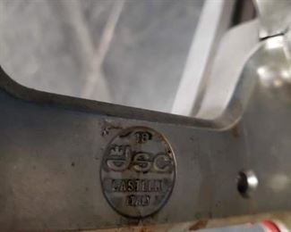 Set of 2 GIANCARLO Piretti Castelli Italian Modern Eames Era Aluminum frame Blue Vinyl Chairs $275 for both