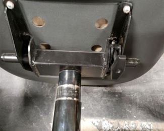 Vintage MCM brown vinyl arm chair on wheels (arms need to be refastened) $250