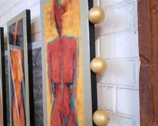 Signed Ceramic & Metal Abstract Measures: 41"W x 54"H $995