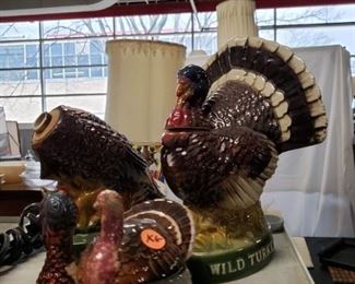 Assorted Wild Turkey Decanters & misc collectibles Call for prices